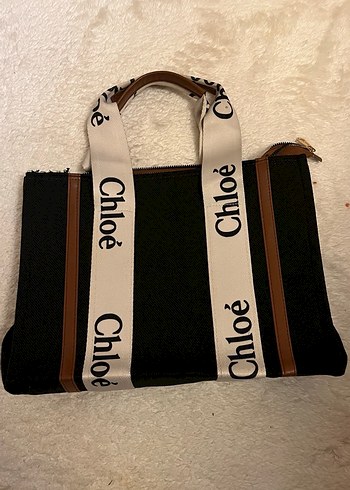 Chloé Baskılı Siyah-Kahverengi Deri Kadın Çanta - Görsel 2