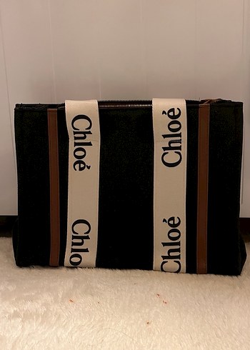 Chloé Baskılı Siyah-Kahverengi Deri Kadın Çanta - Görsel 3