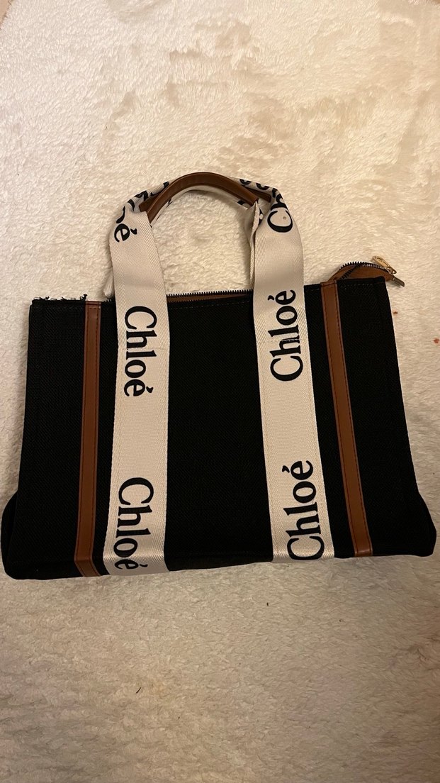 Chloé Baskılı Siyah-Kahverengi Deri Kadın Çanta - Görsel 2