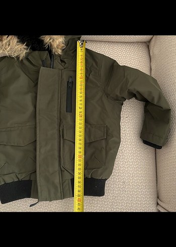 Kürk Detaylı Erkek Çocuk Kamuflaj Mont - Görsel 6