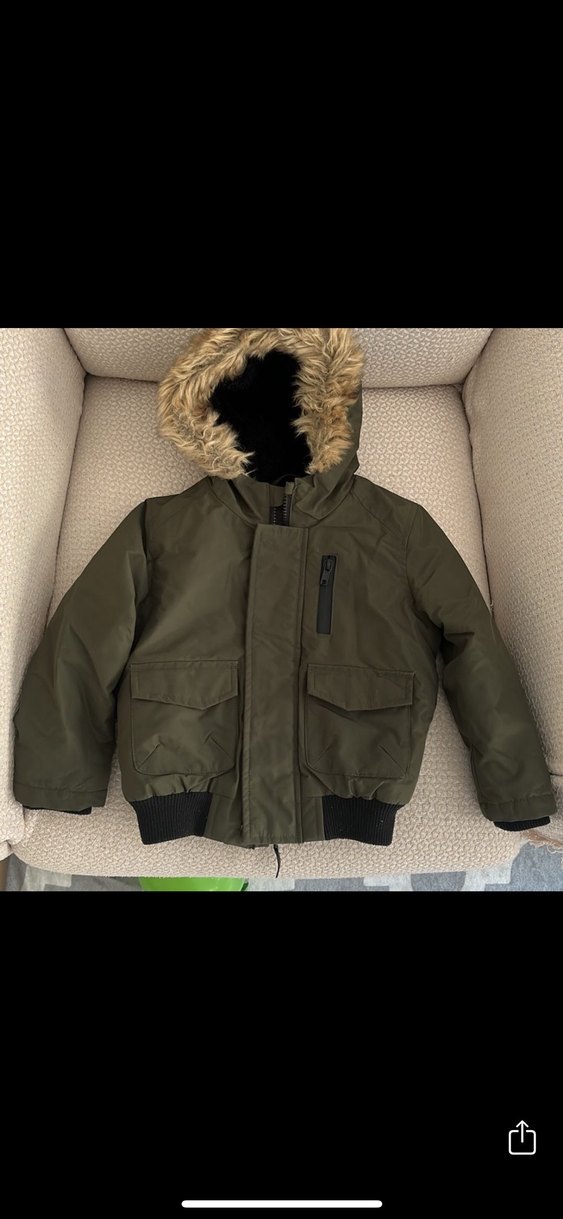 Kürk Detaylı Erkek Çocuk Kamuflaj Mont - Görsel 3