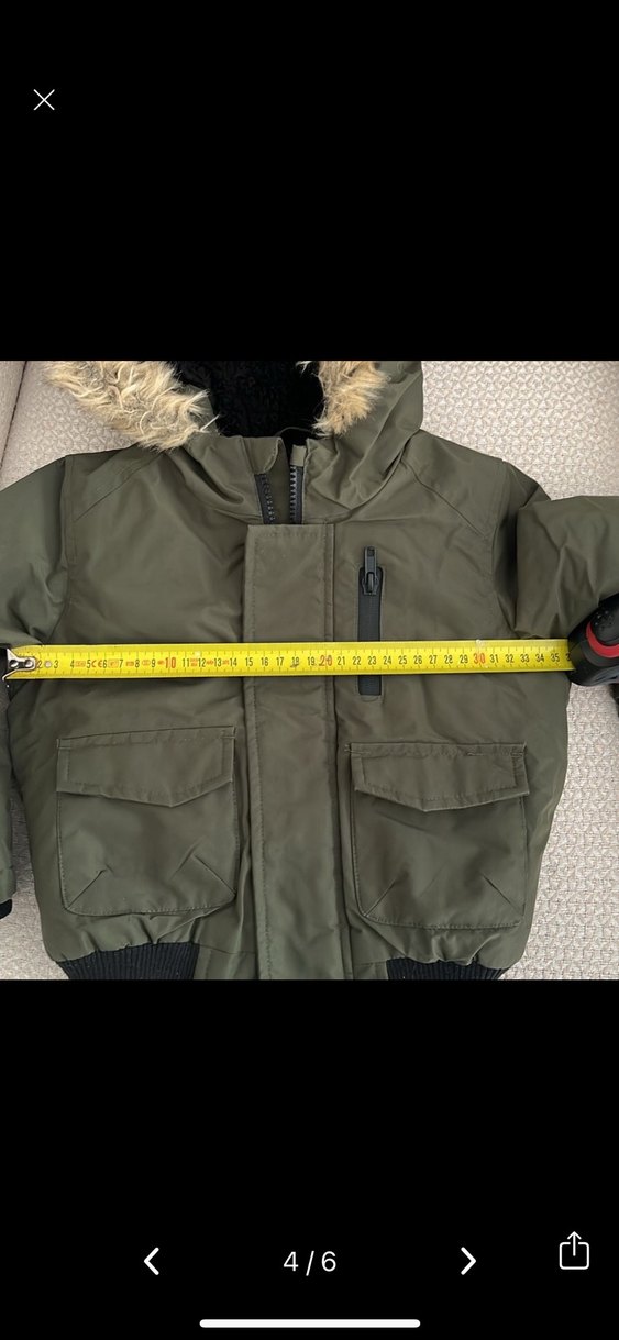 Kürk Detaylı Erkek Çocuk Kamuflaj Mont - Görsel 5