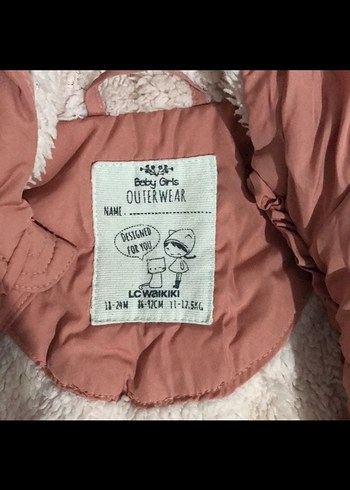 Kız Çocuk pudra Kapüşonlu Kürklü Mont - Görsel 3