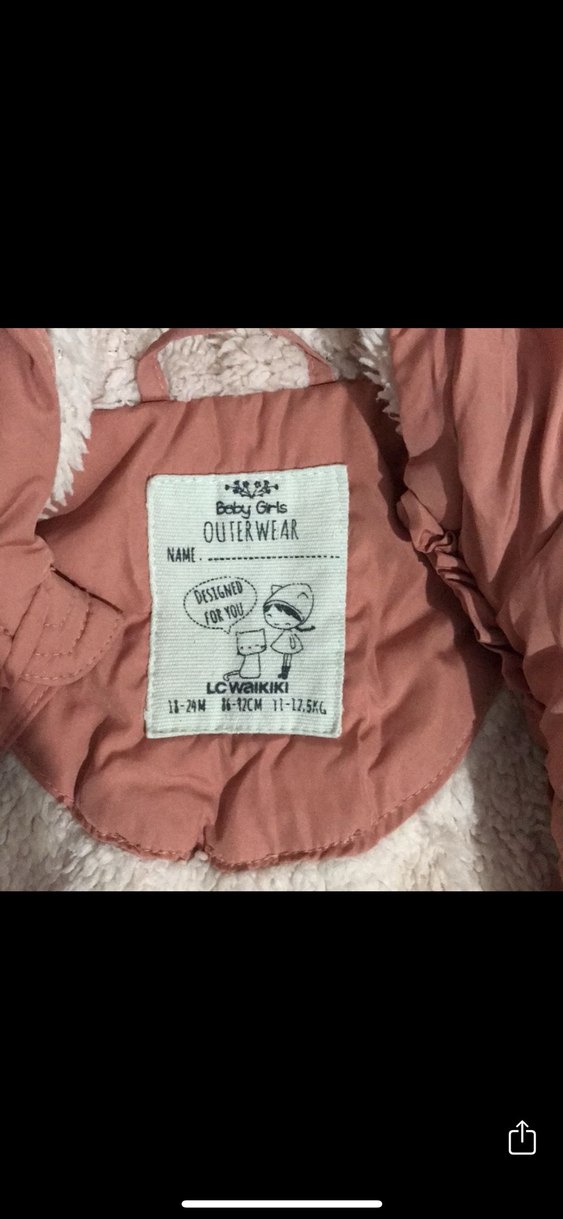 Kız Çocuk pudra Kapüşonlu Kürklü Mont - Görsel 3