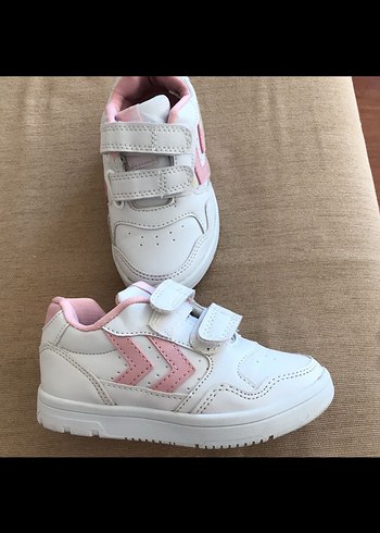 Hummel Kız Çocuk Pudra Beyaz Cırt Cırtlı Spor Ayakkabı - Görsel 2