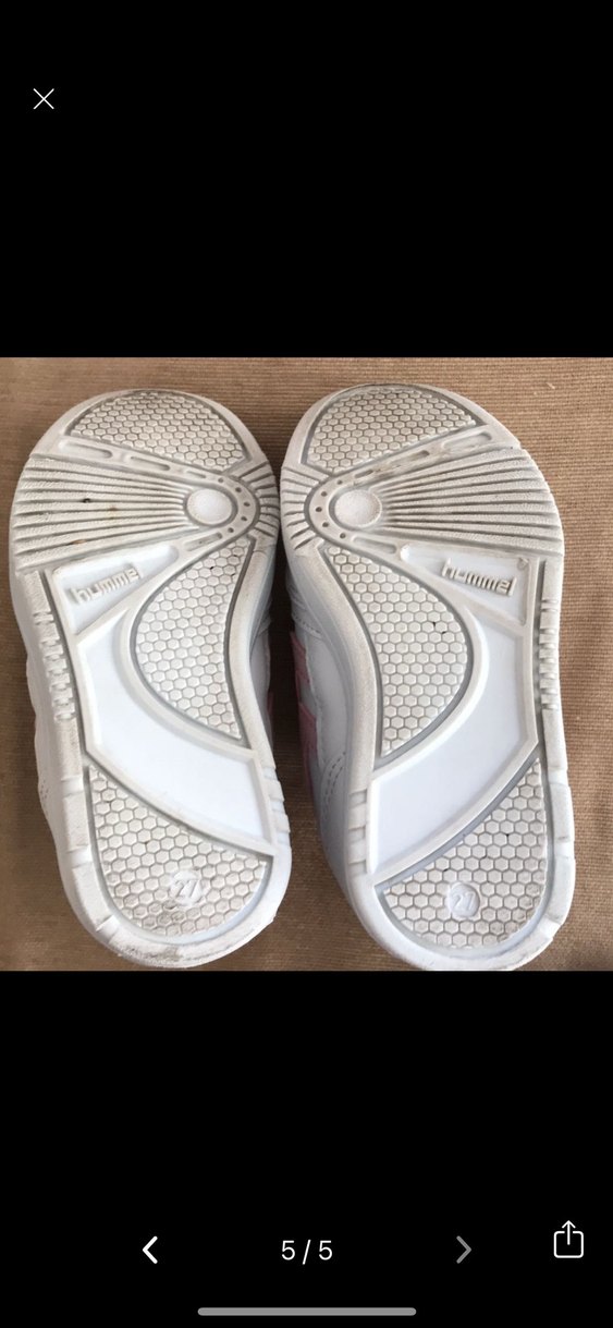 Hummel Kız Çocuk Pudra Beyaz Cırt Cırtlı Spor Ayakkabı - Görsel 5