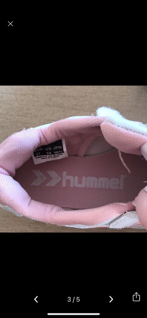 Hummel Kız Çocuk Pudra Beyaz Cırt Cırtlı Spor Ayakkabı - Görsel 3