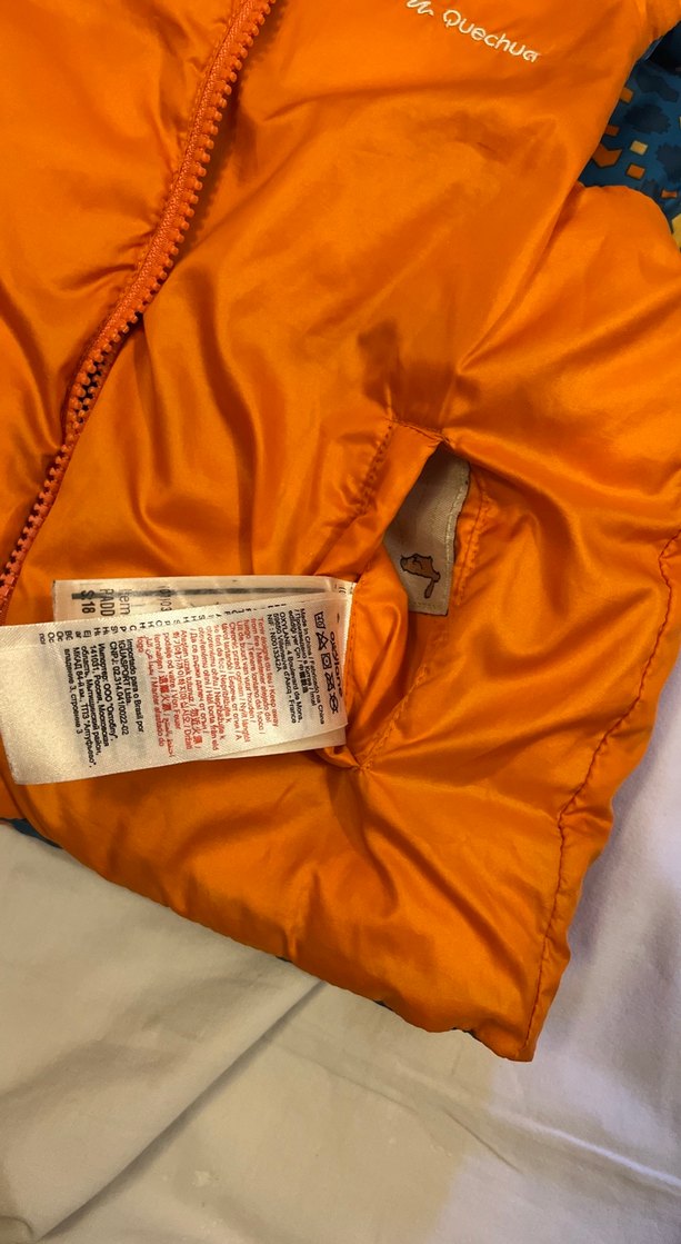 Quechua çift taraflı kullanım.Renkli Erkek Çocuk Fermuarlı Yelek - Görsel 5