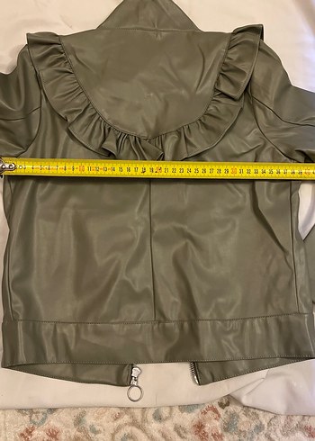 Kız çocuk Deri Ceket Fırfırlı - Görsel 6