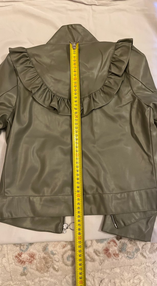 Kız çocuk Deri Ceket Fırfırlı - Görsel 5