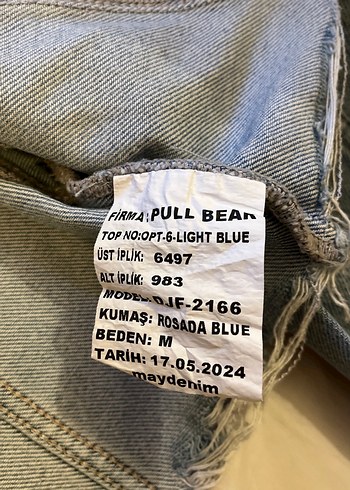 Pull & Bear kısa (cropped) kot ceket. - Görsel 4