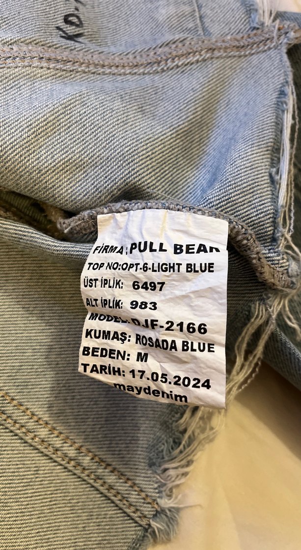 Pull & Bear kısa (cropped) kot ceket. - Görsel 4