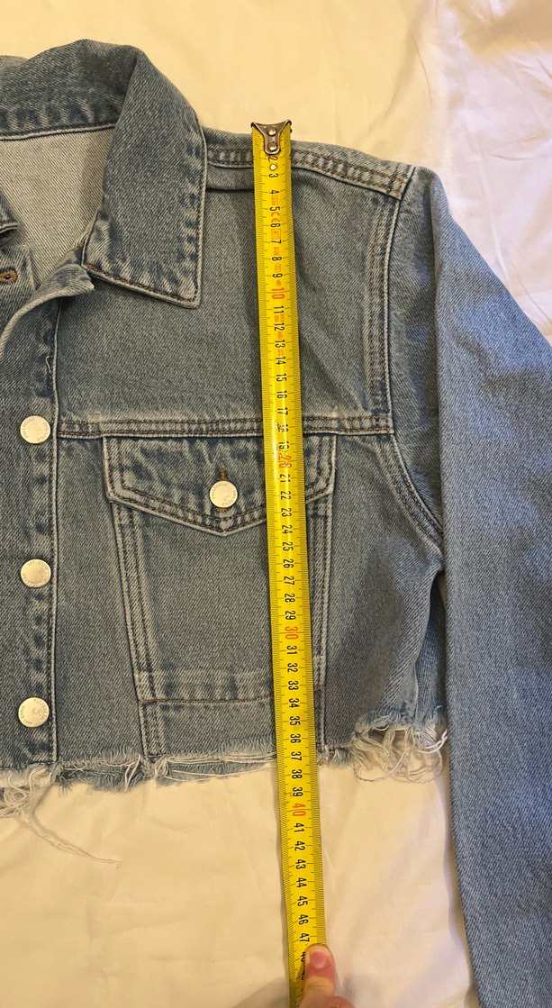 Pull & Bear kısa (cropped) kot ceket. - Görsel 5