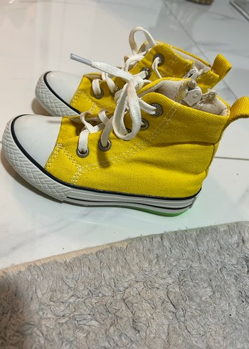 Sarı Bağcıklı Kız Çocuk Spor Ayakkabı - Görsel 4