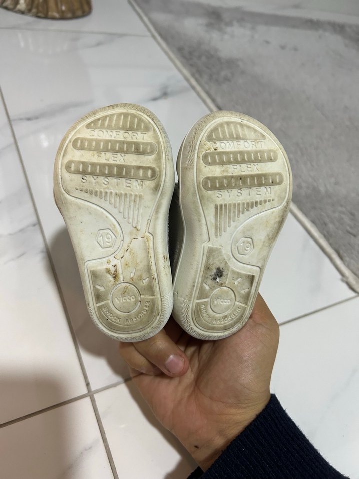 Gri Beyaz Erkek Bebek İlk Adım Ayakkabısı - Görsel 4