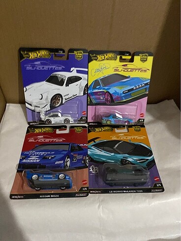 Hotwheels Premium Silhouettes 4lü