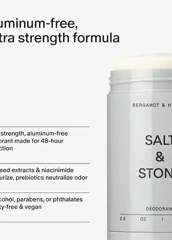 Salt & Stone Bergamot & Hinoki Kadın Deodorant - Görsel 3