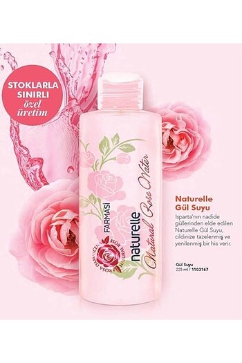 NATURELLE GÜL SUYU 225 ML