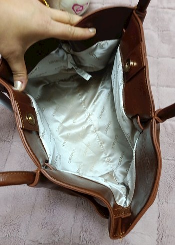 Kahverengi Deri Tokalı Kadın Çanta - Görsel 2