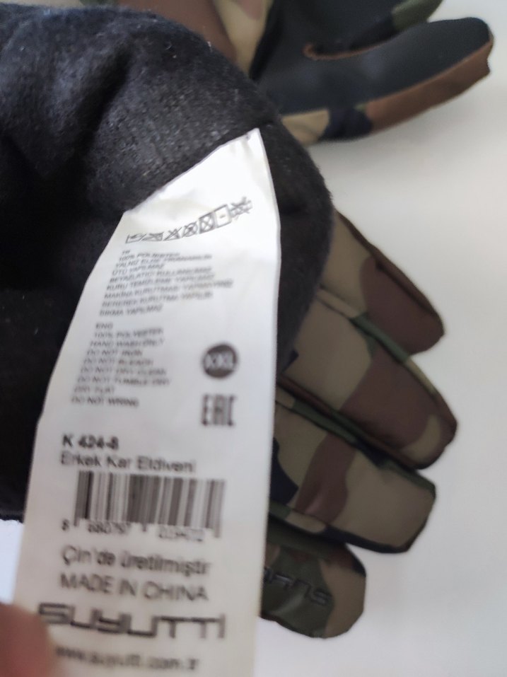 Erkek Kamuflaj Desenli Street Wear Eldiven - Görsel 4