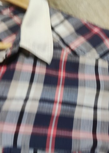 Vintage Düğmeli ekoseli Kadın Gömlek - Görsel 6