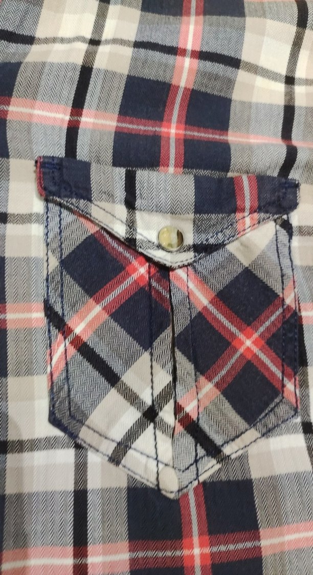 Vintage Düğmeli ekoseli Kadın Gömlek - Görsel 5