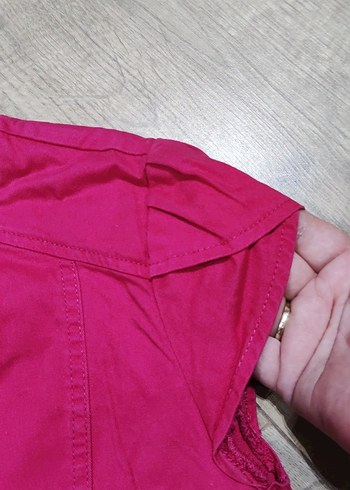 Pembe Kız Çocuk Kolsuz Keten bolero - Görsel 3