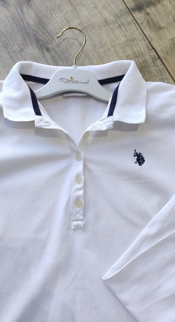 U.S. Polo Assn.  Beyaz Uzun Kollu Polo - Görsel 3