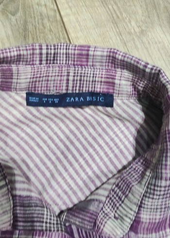 Kadın Mor Düğmeli Uzun Kollu Gömlek - Görsel 3