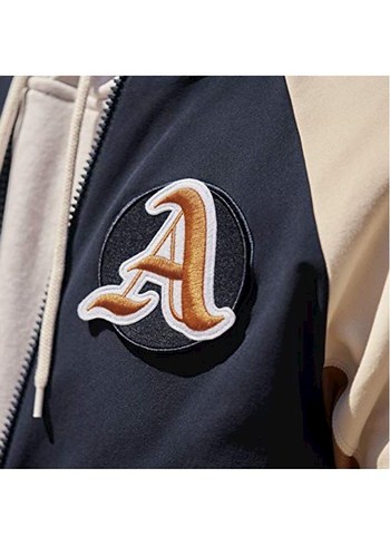 Kadın Lacivert Baskılı Fermuarlı Bomber (Kolej)Ceketi - Görsel 2