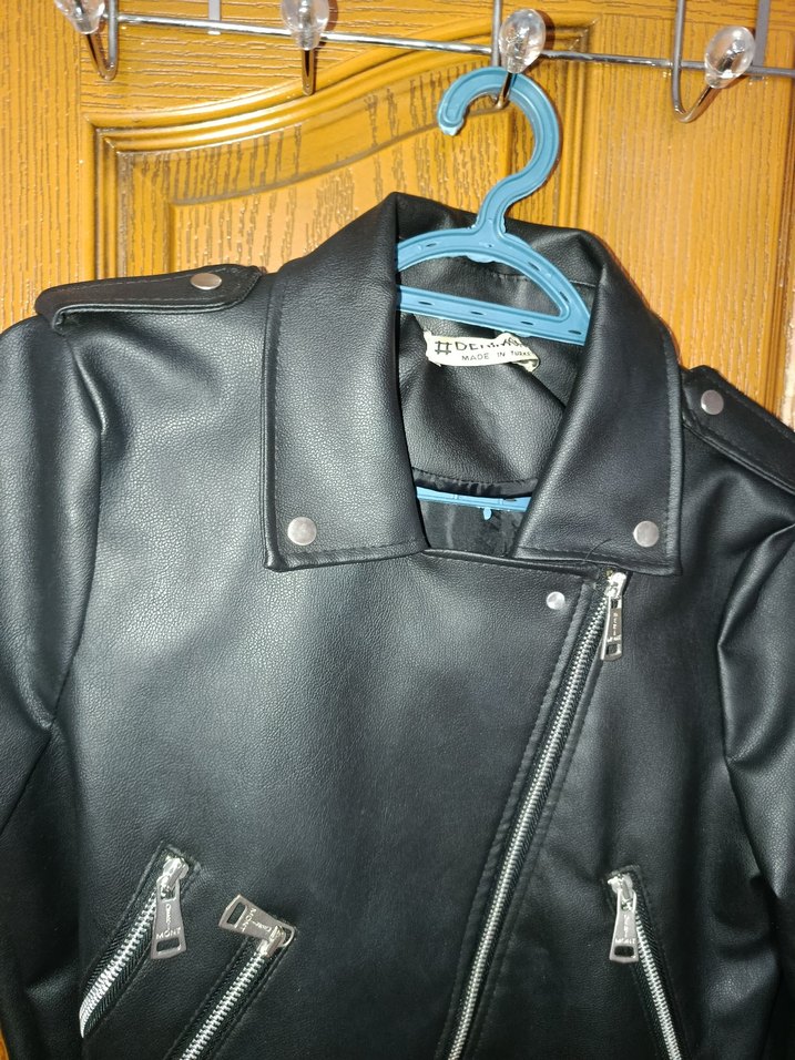 Siyah Deri Ceket - Görsel 3