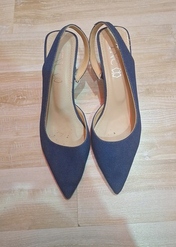 Mavi Denim Stiletto Topuklu Kadın Ayakkabı - Görsel 2