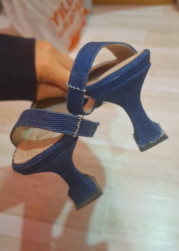 Mavi Denim Stiletto Topuklu Kadın Ayakkabı - Görsel 5