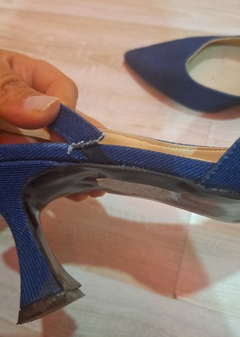 Mavi Denim Stiletto Topuklu Kadın Ayakkabı - Görsel 6