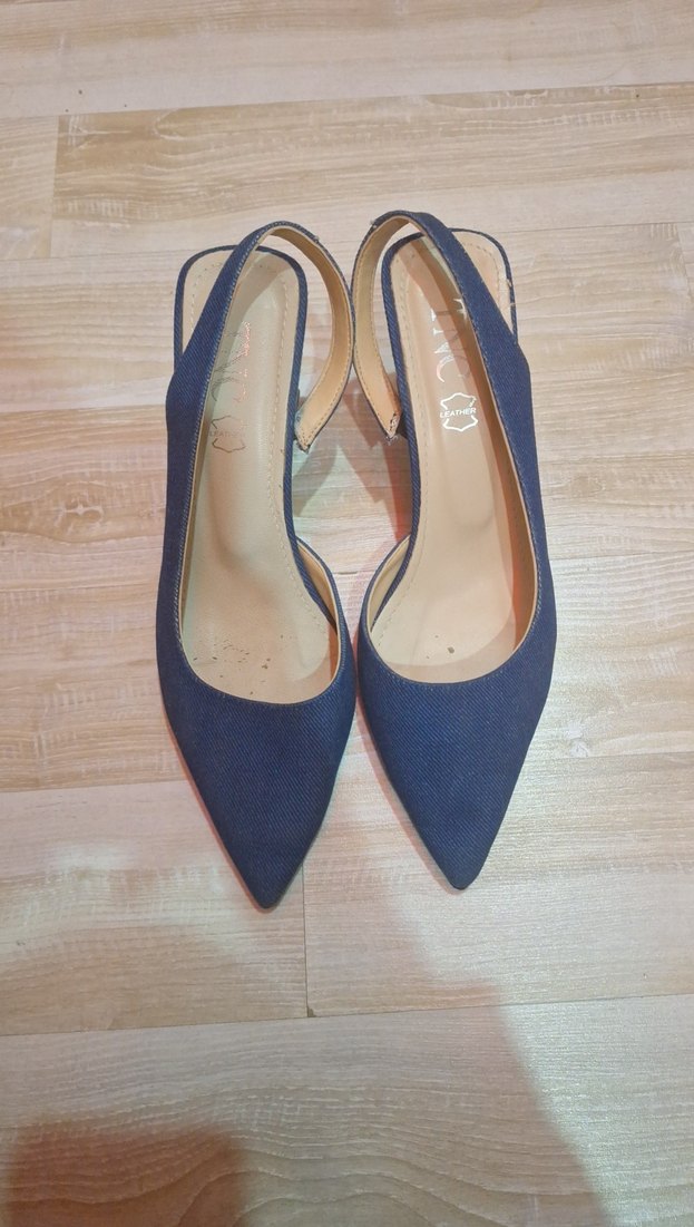 Mavi Denim Stiletto Topuklu Kadın Ayakkabı - Görsel 2