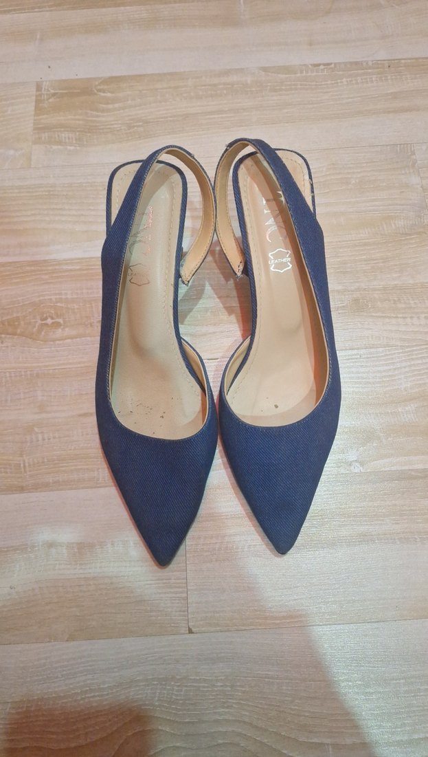 Mavi Denim Stiletto Topuklu Kadın Ayakkabı - Görsel 3