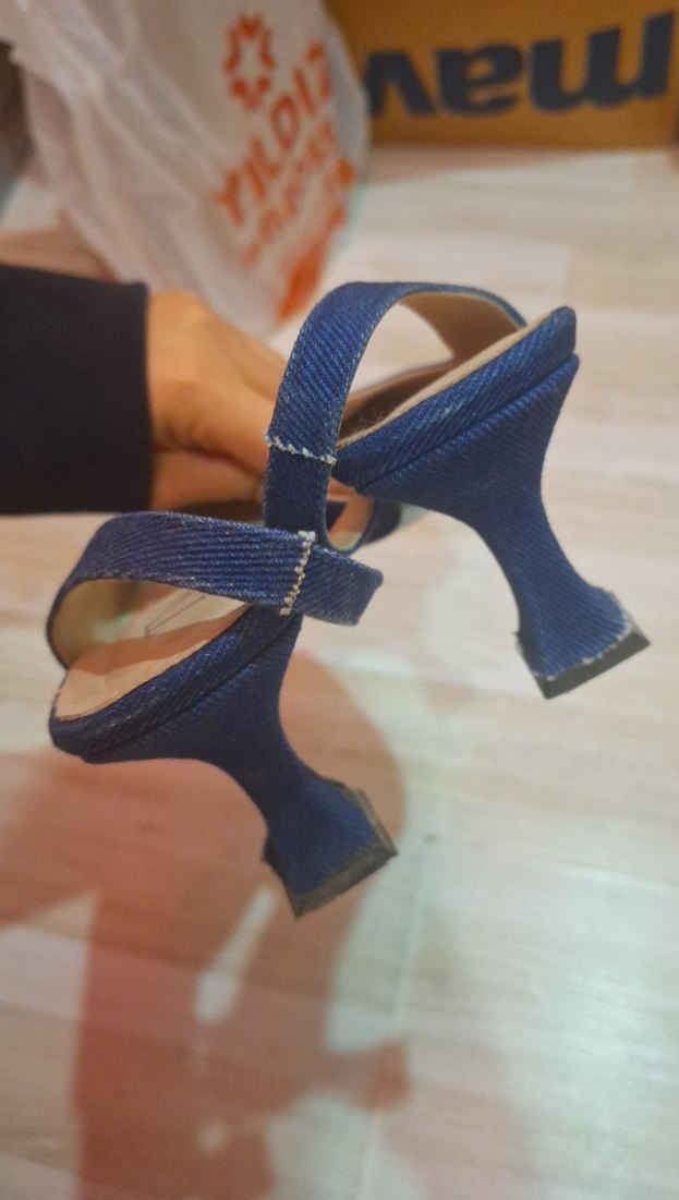Mavi Denim Stiletto Topuklu Kadın Ayakkabı - Görsel 4