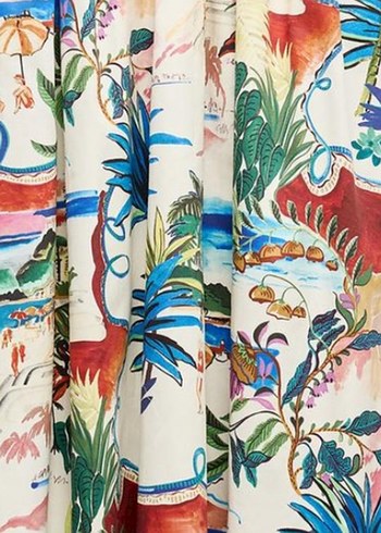 Renkli Desenli Uzun Pilili Midi Etek - Görsel 6