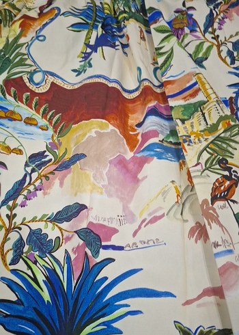 Renkli Desenli Uzun Pilili Midi Etek - Görsel 12