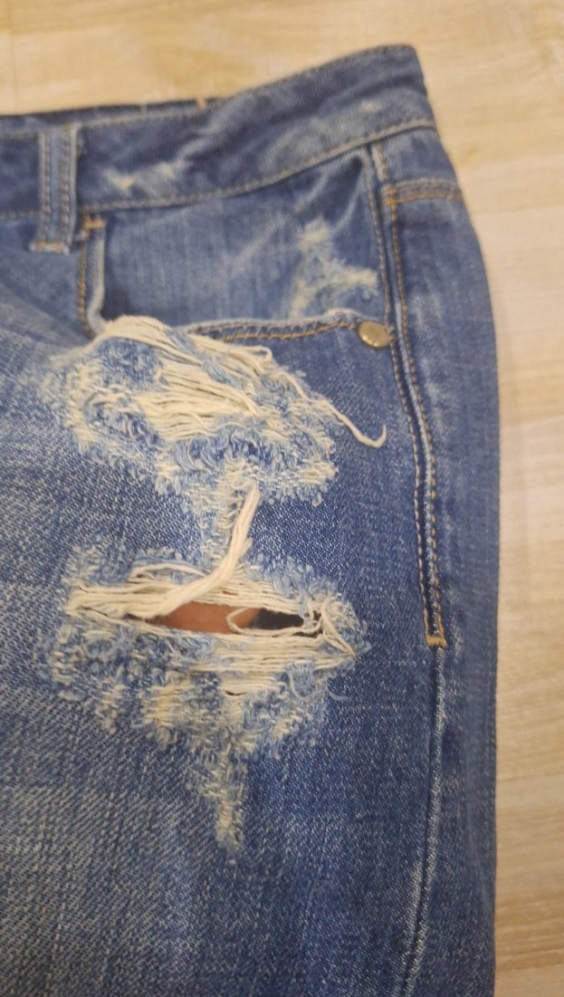 Kadın Mavi Kot Mini Etek - Görsel 4