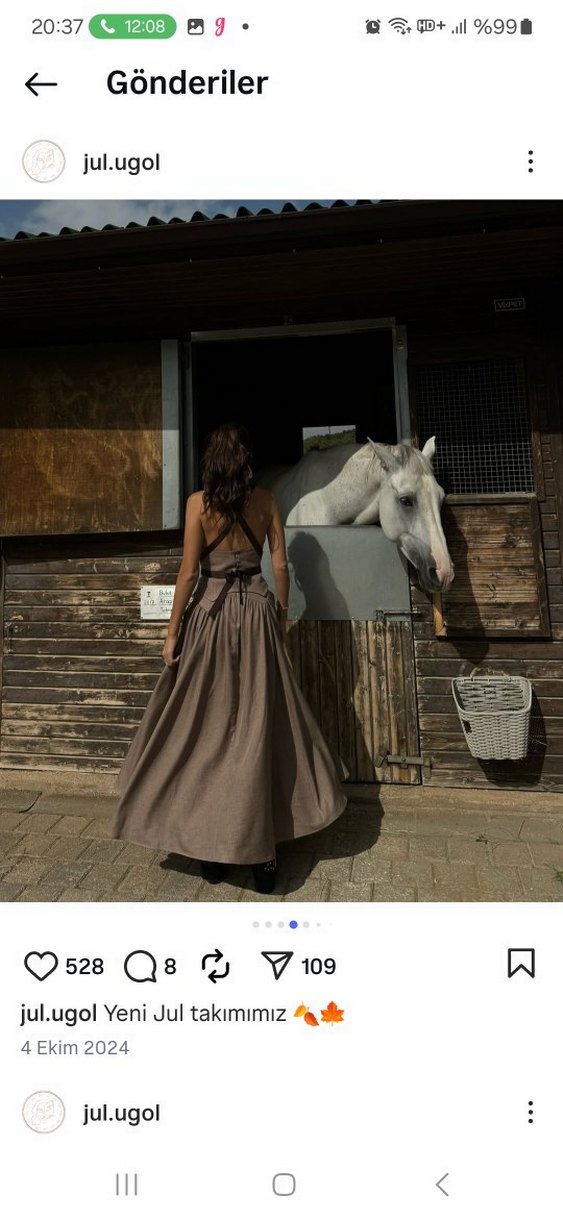 Bej Keten Uzun Drapeli Straplez Elbise - Görsel 4