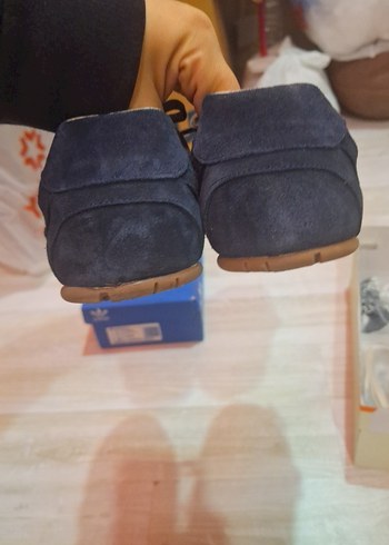 Mavi Gri Süet Bağcıklı Stiletto Topuklu Spor Ayakkabı - Görsel 8