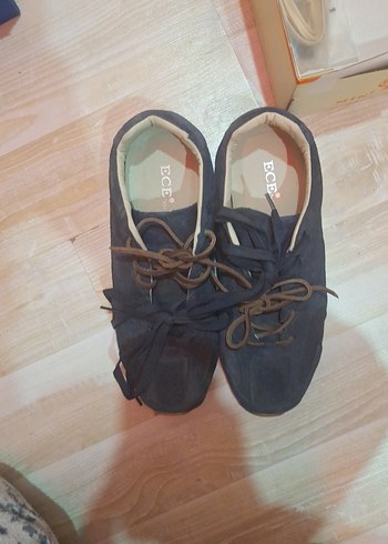 Mavi Gri Süet Bağcıklı Stiletto Topuklu Spor Ayakkabı - Görsel 6