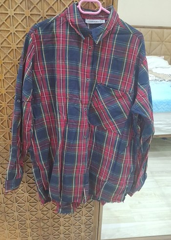 Kadın Çok Renkli Uzun Kollu Düğmeli Gömlek - Görsel 2