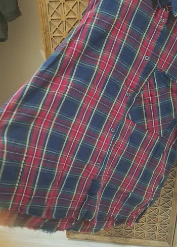 Kadın Çok Renkli Uzun Kollu Düğmeli Gömlek - Görsel 4