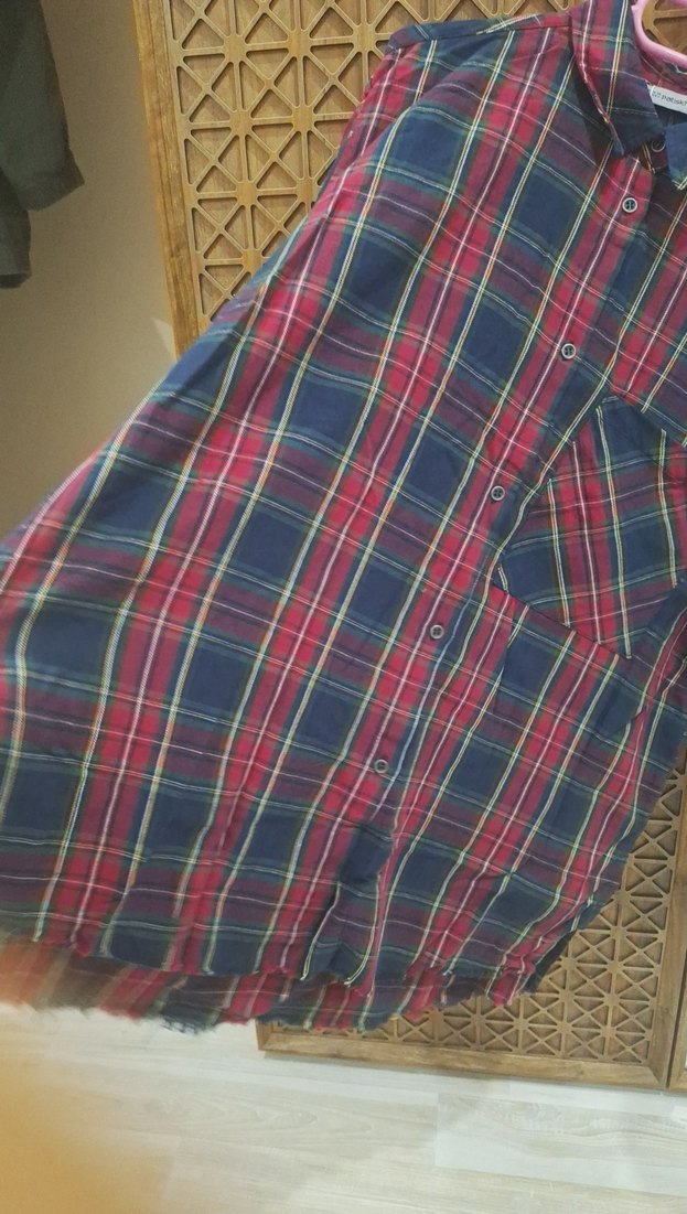 Kadın Çok Renkli Uzun Kollu Düğmeli Gömlek - Görsel 4