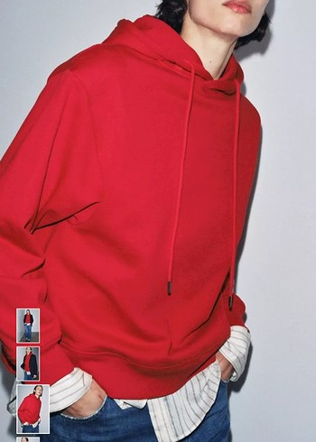 oversize kapüşonlu sweatshirt - Görsel 4