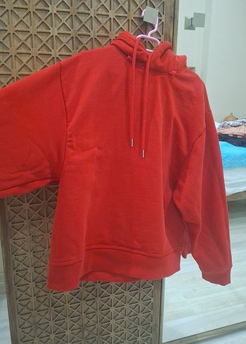 oversize kapüşonlu sweatshirt - Görsel 8