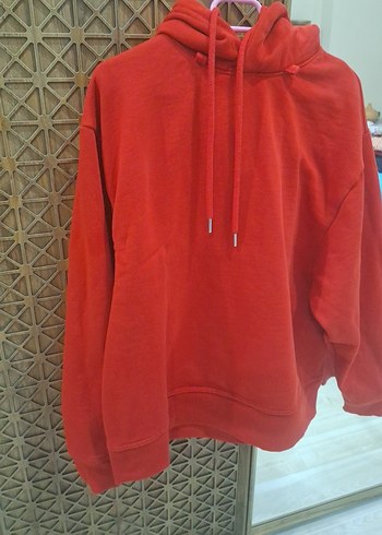 oversize kapüşonlu sweatshirt - Görsel 10