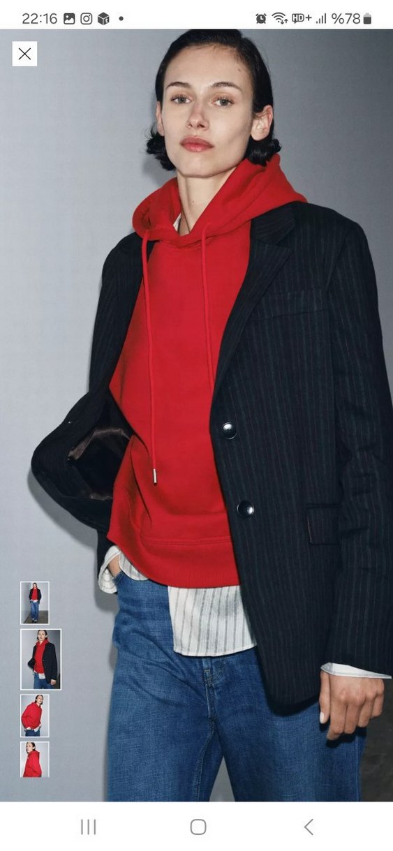 oversize kapüşonlu sweatshirt - Görsel 3